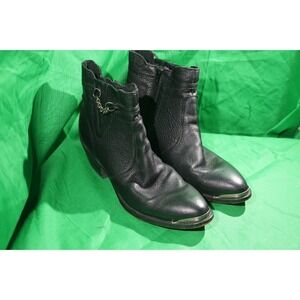 Durango Womens Black Leather Side Zip Ankle Boots US 9.5